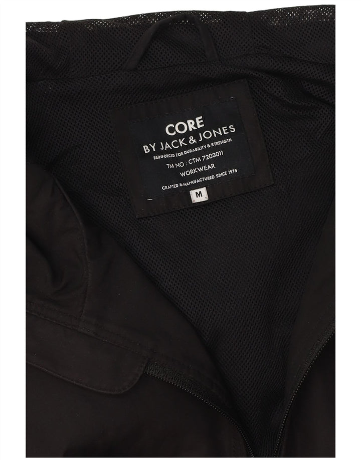 Męska kurtka bomberka z kapturem JACK & JONES UK 38, średnia czarna