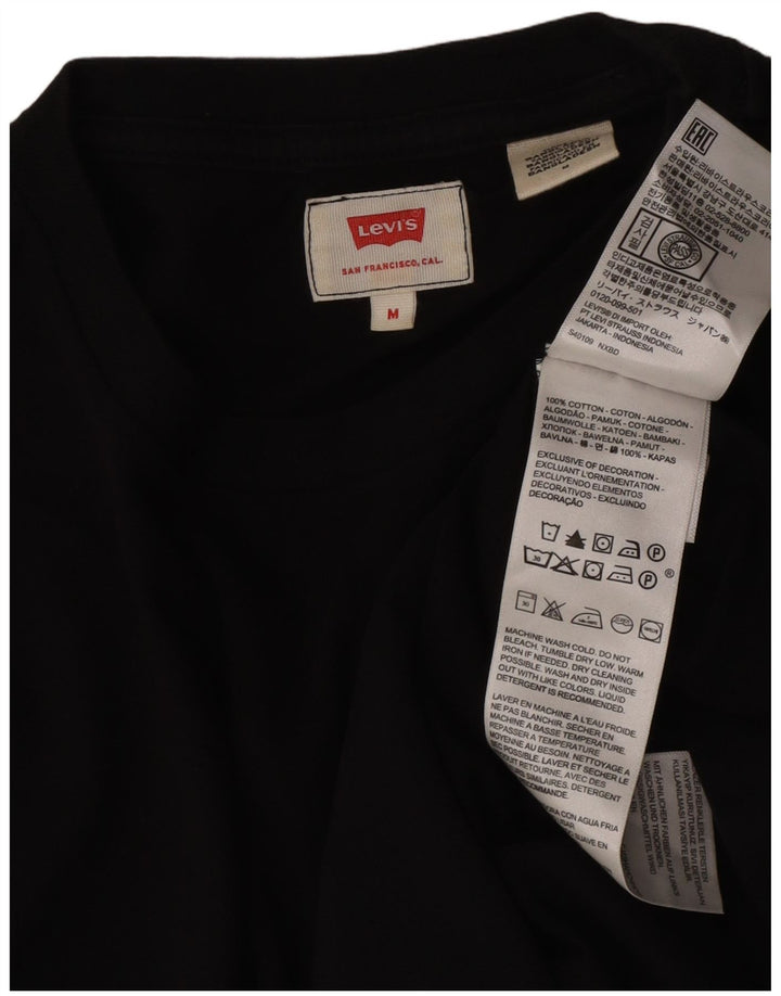 Męska koszulka Levi's Top, średnia czarna, bawełniana