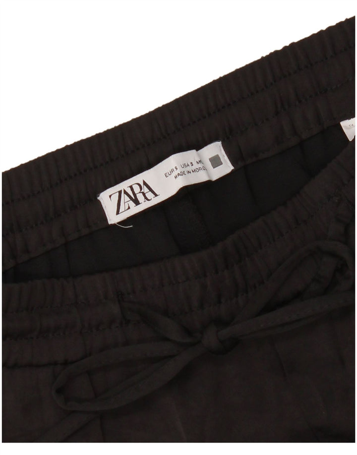 Spodnie damskie Zara Straight Cargo, małe W27 L31, czarne