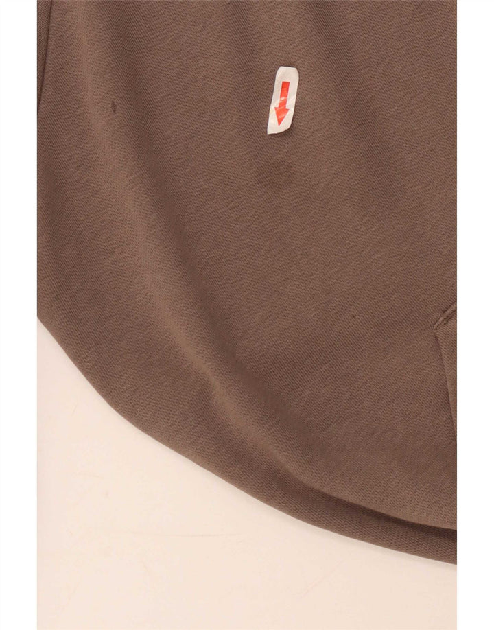Męski sweter z kapturem Nike, mały, brązowy, bawełniany
