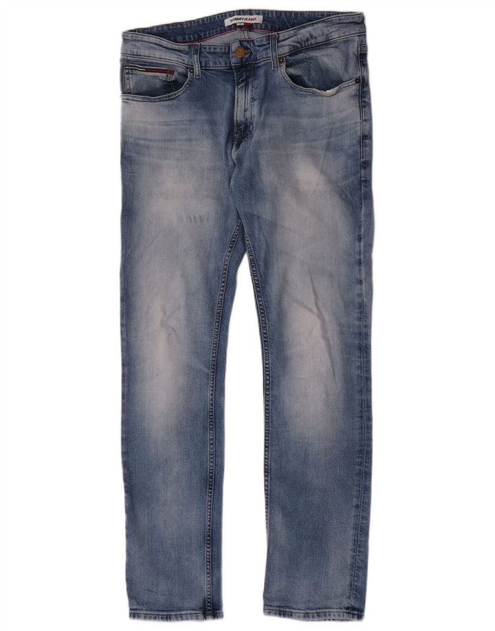 Męskie jeansy slim fit Tommy Hilfiger W34 L32 Niebieskie bawełniane