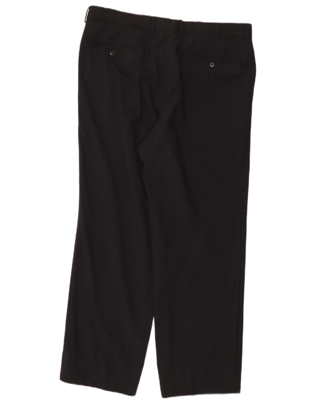Damskie proste spodnie garniturowe Hugo Boss W36 L30 Czarne