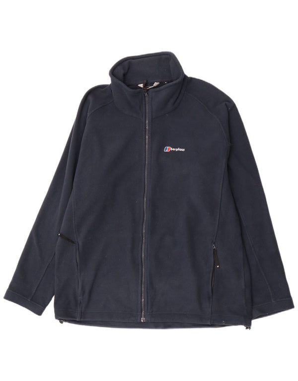 Berghaus Mens Fleece Jacket UK 42 XL Navy Blue Polyester
