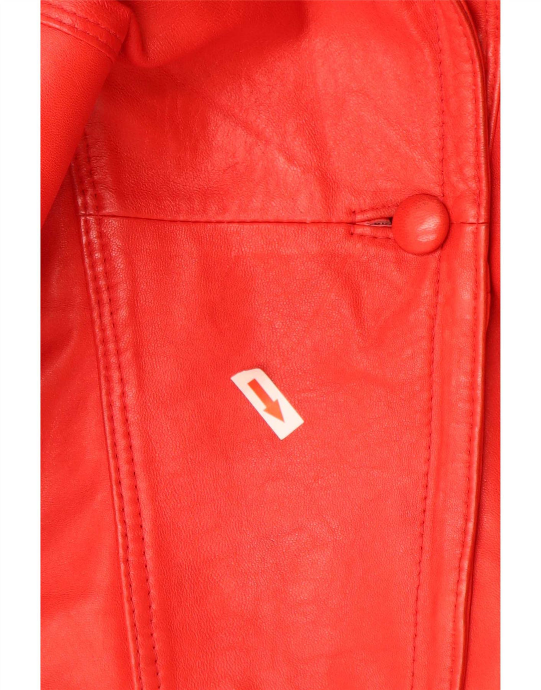 Vintage damski płaszcz skórzany oversize UK 18 XL czerwony