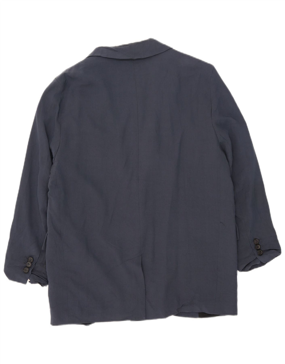 Damska marynarka zapinana na 1 guzik, oversize UK 10 Small, granatowa wiskoza
