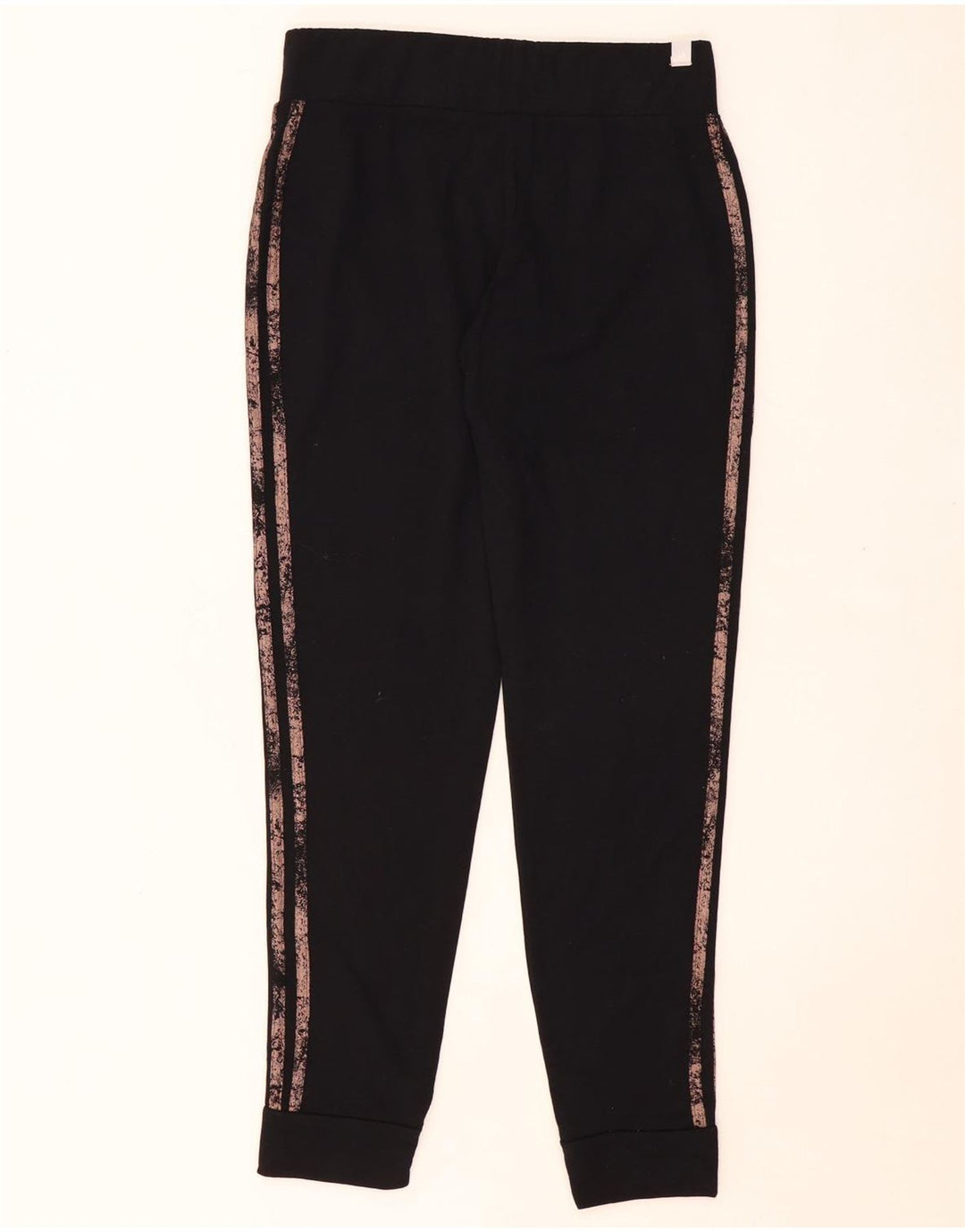 Damskie spodnie dresowe ADIDAS Joggers UK 10, małe, czarne, poliestrowe