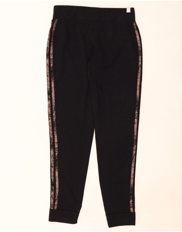 Damskie spodnie dresowe ADIDAS Joggers UK 10, małe, czarne, poliestrowe