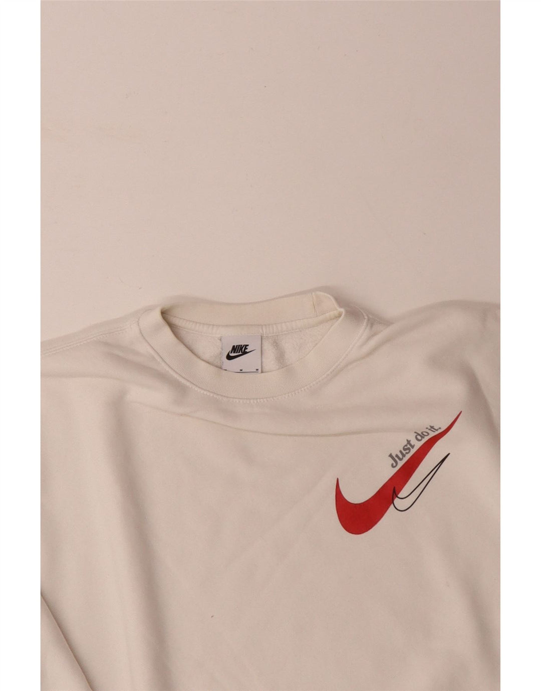 Męska bluza dresowa NIKE, bawełniana, średnia w kolorze złamanej bieli