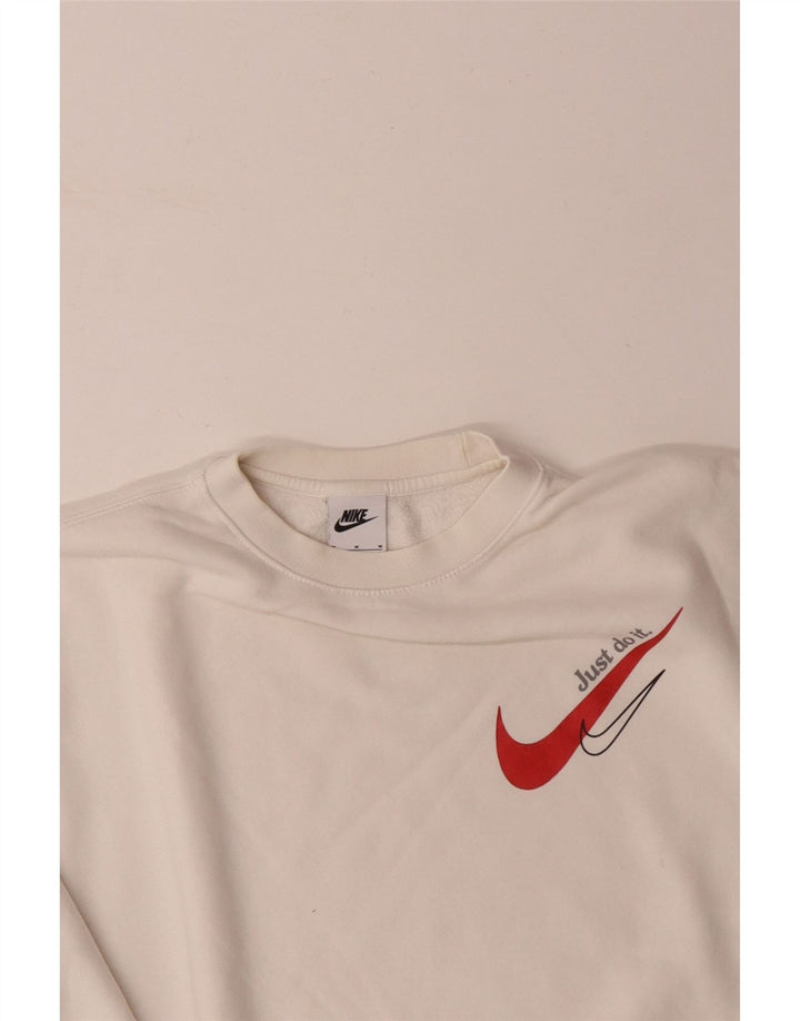 Męska bluza dresowa NIKE, bawełniana, średnia w kolorze złamanej bieli