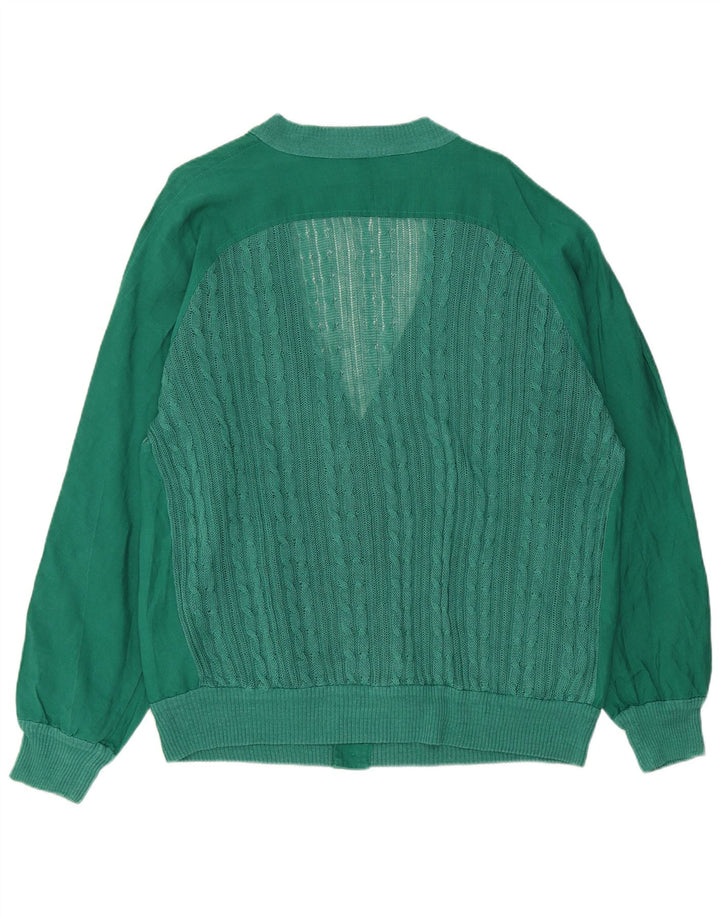 Vintage męski sweter kardigan IT 44 XL zielony