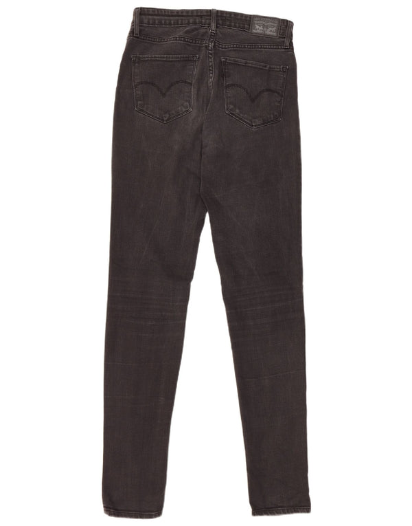 Damskie jeansy Levi's 721 z wysokim stanem W28 L32 Czarna bawełna
