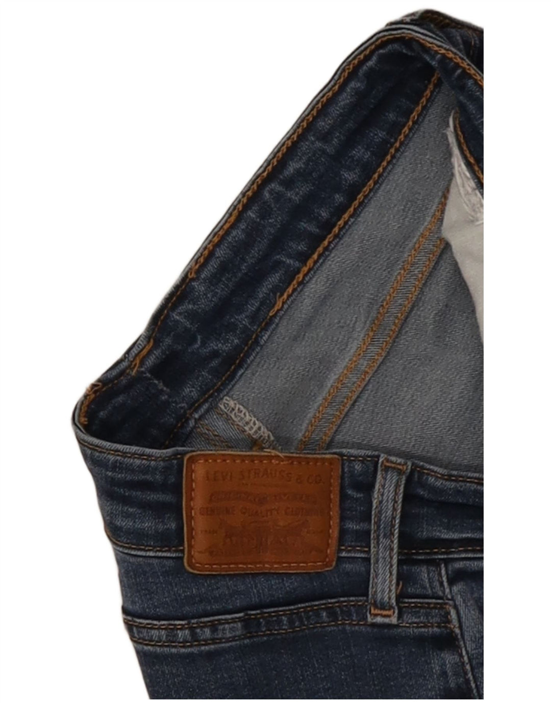Damskie jeansy Levi's z wysokim stanem, przycięte W28 L25, niebieskie