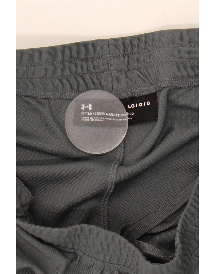 Męskie dopasowane spodnie dresowe UNDER ARMOUR, duże, szare, z blokami kolorów