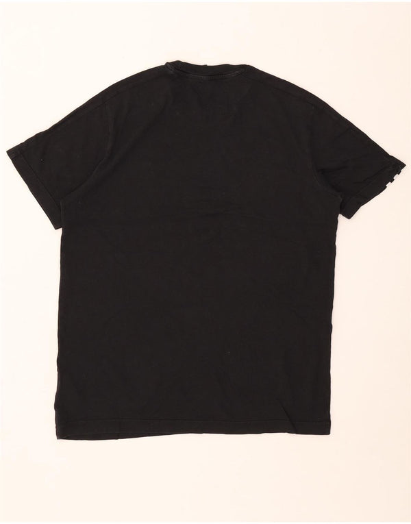 Adidas Męski T-shirt Top Średni Czarny Bawełniany