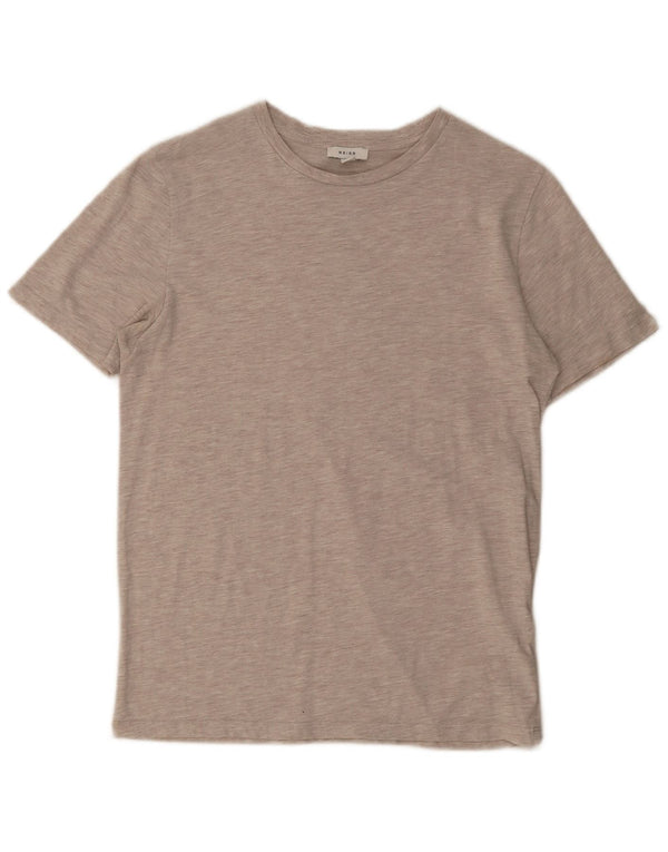 T-shirt damski Reiss Top UK 14 Średni beżowy, bawełniany nakrapiany