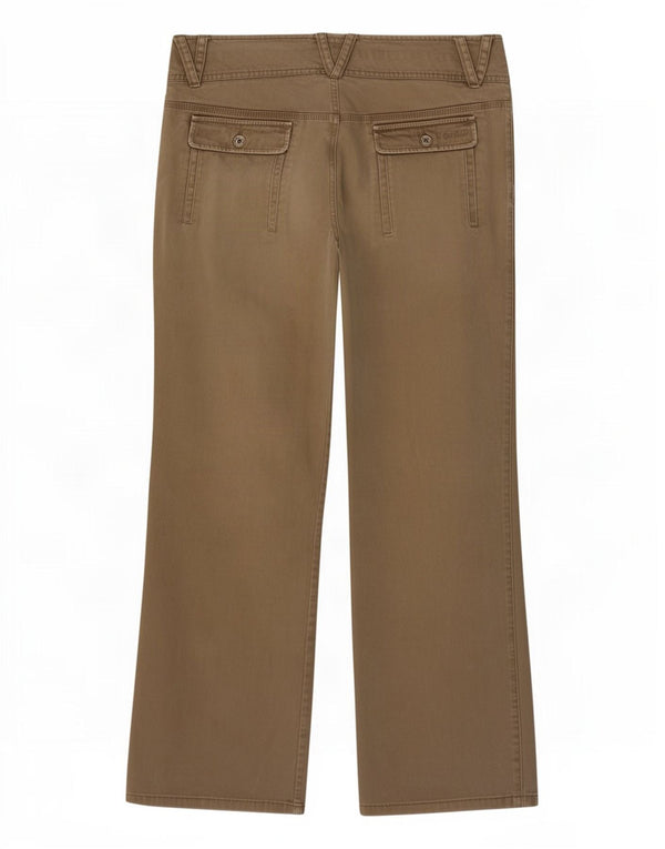 Damskie spodnie Chino Bootcut Fat Face UK 14 Large W35 L31 Beżowa bawełna