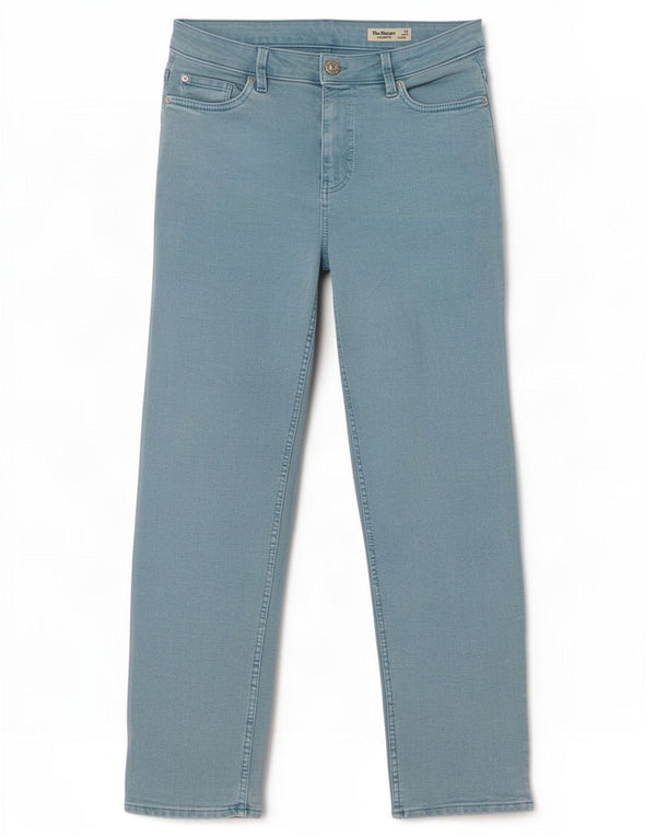 Marks & Spencer Damskie proste dżinsy UK 12 Medium W30 L27 Turkusowe