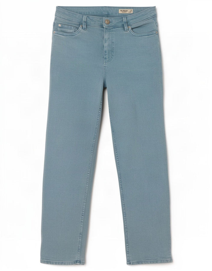 Marks & Spencer Damskie proste dżinsy UK 12 Medium W30 L27 Turkusowe