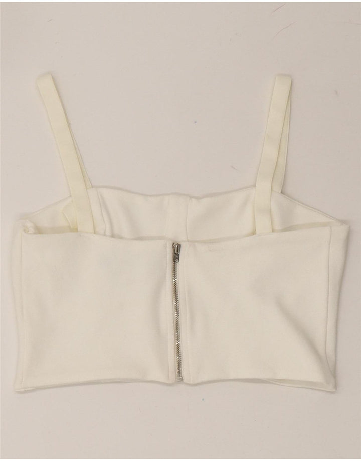 VINTAGE Womens Cami Top IT 40 Small White Vintage Vintage and Second-Hand Vintage from Messina Hembry 