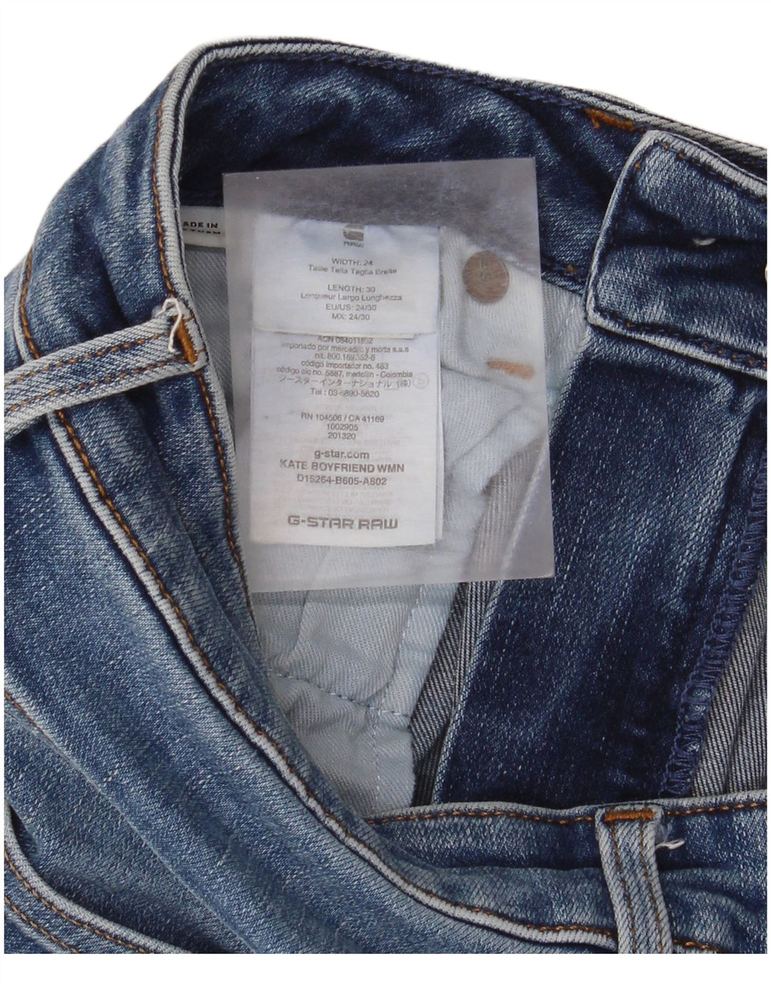 Damskie jeansy G-Star w trudnej sytuacji W24 L30 Niebieska bawełna