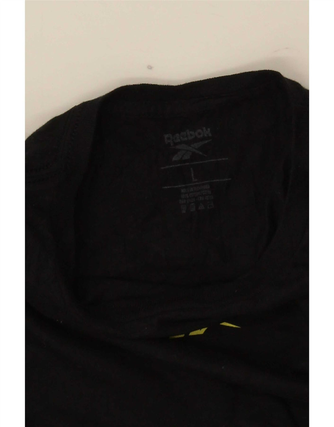 Męska koszulka Reebok z grafiką, duża, czarna, bawełniana