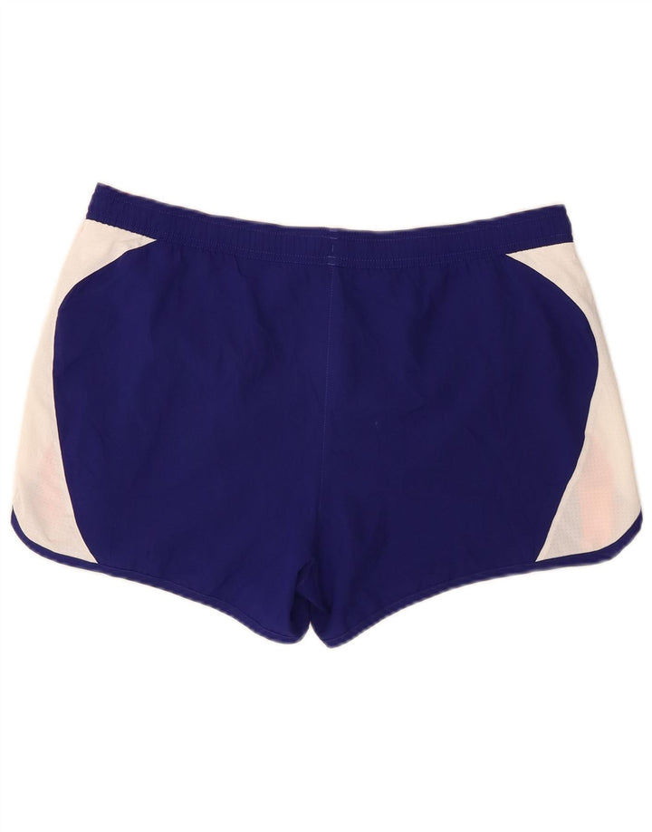 Damskie spodenki sportowe Adidas UK 14, średni niebieski, poliester z blokami kolorów