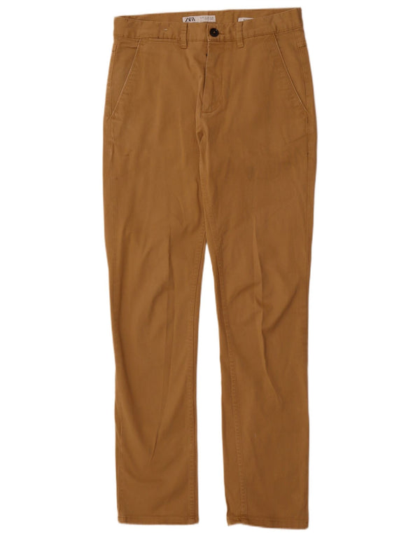 Męskie spodnie chino Zara EU 38 Small W30 L31 Beżowa bawełna