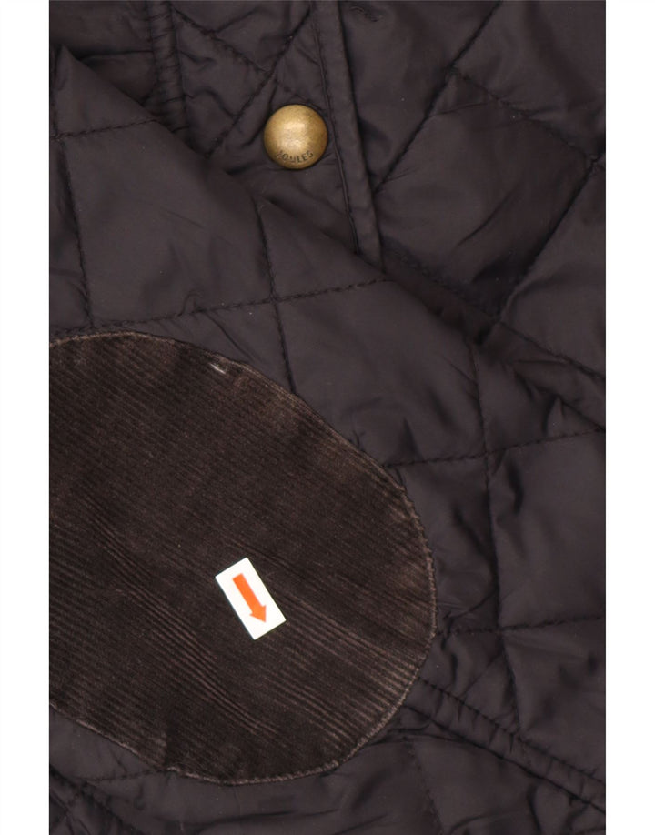 Damska pikowana kurtka JOULES UK 12, średni czarny poliamid