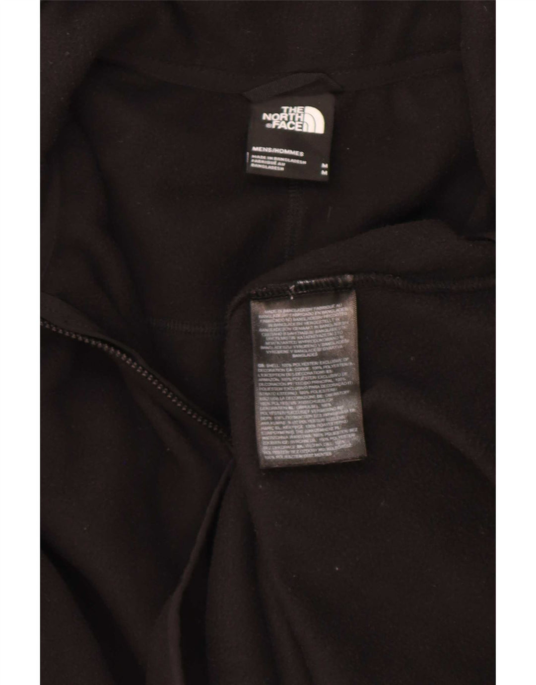 Męski sweter polarowy The North Face z zamkiem błyskawicznym, średni czarny poliester