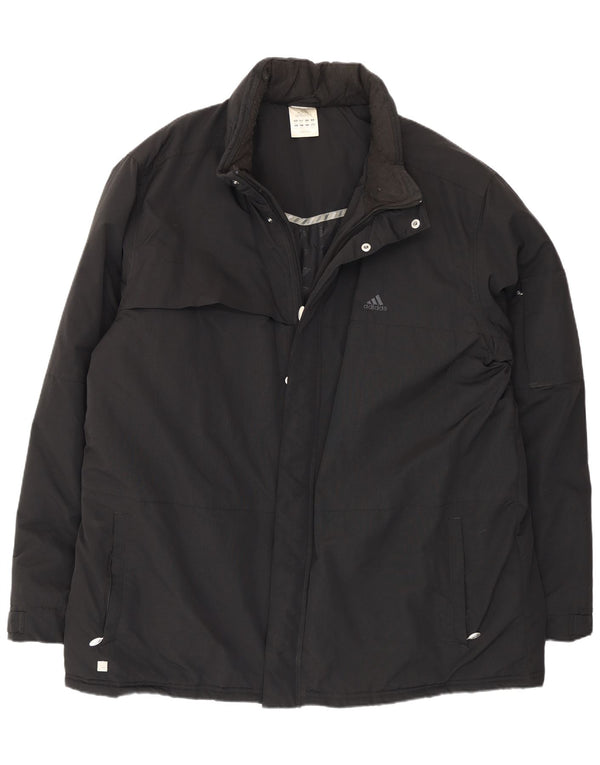 Męska kurtka wiatrówka Adidas UK 44 2XL Czarny poliamid