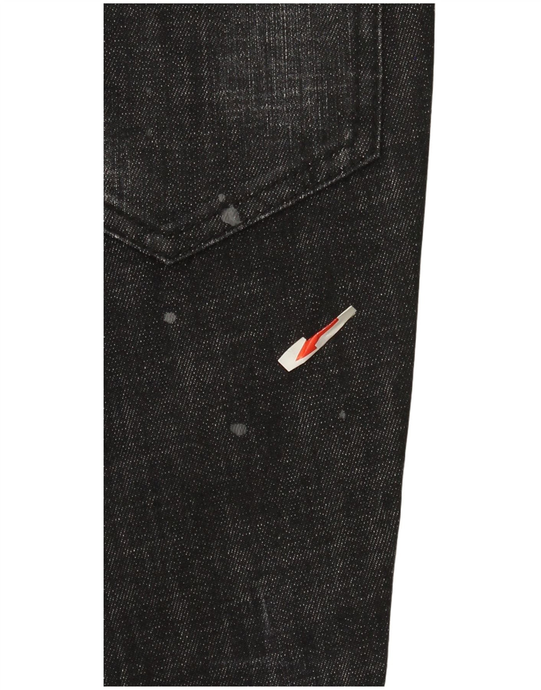 Dsquared2 Damskie proste dżinsy IT 44 Medium W30 L26 Czarna bawełna