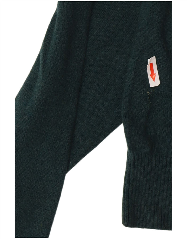 Męski sweter zapinany na zamek Eddie Bauer, średniozielony, bawełniany