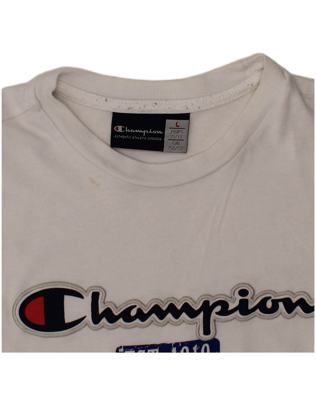 CHAMPION Boys Graphic T-Shirt Top 11-12 Years Large  White