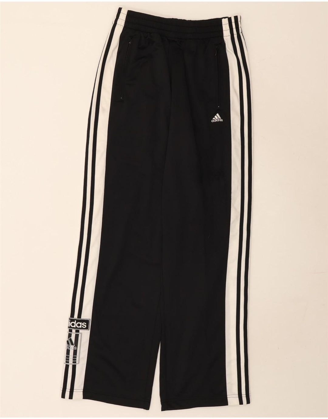 Męskie spodnie dresowe Adidas, małe, czarne, z blokami kolorów, z poliestru