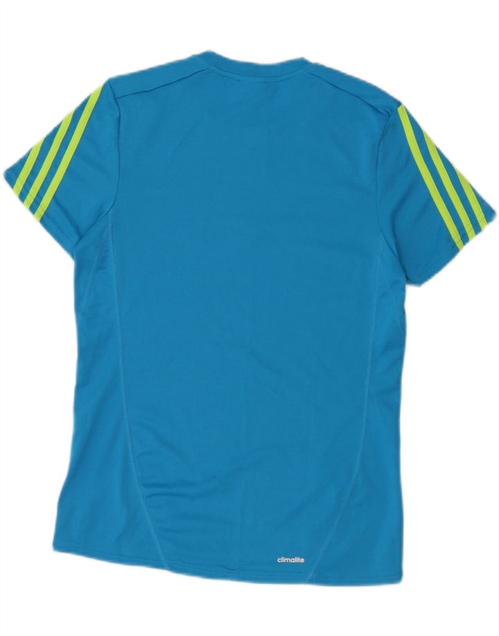 Adidas Męska koszulka Climalite Graphic Top XS Niebieski poliester