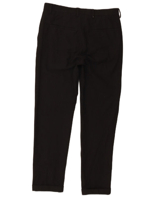 Męskie proste spodnie Capri Zara EU 38 Small W30 L20 Czarne