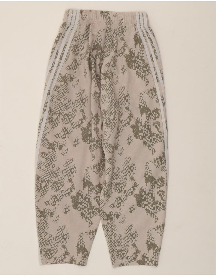 Damskie spodnie dresowe ADIDAS UK 4/6 XS Beżowa bawełna w kamuflażu