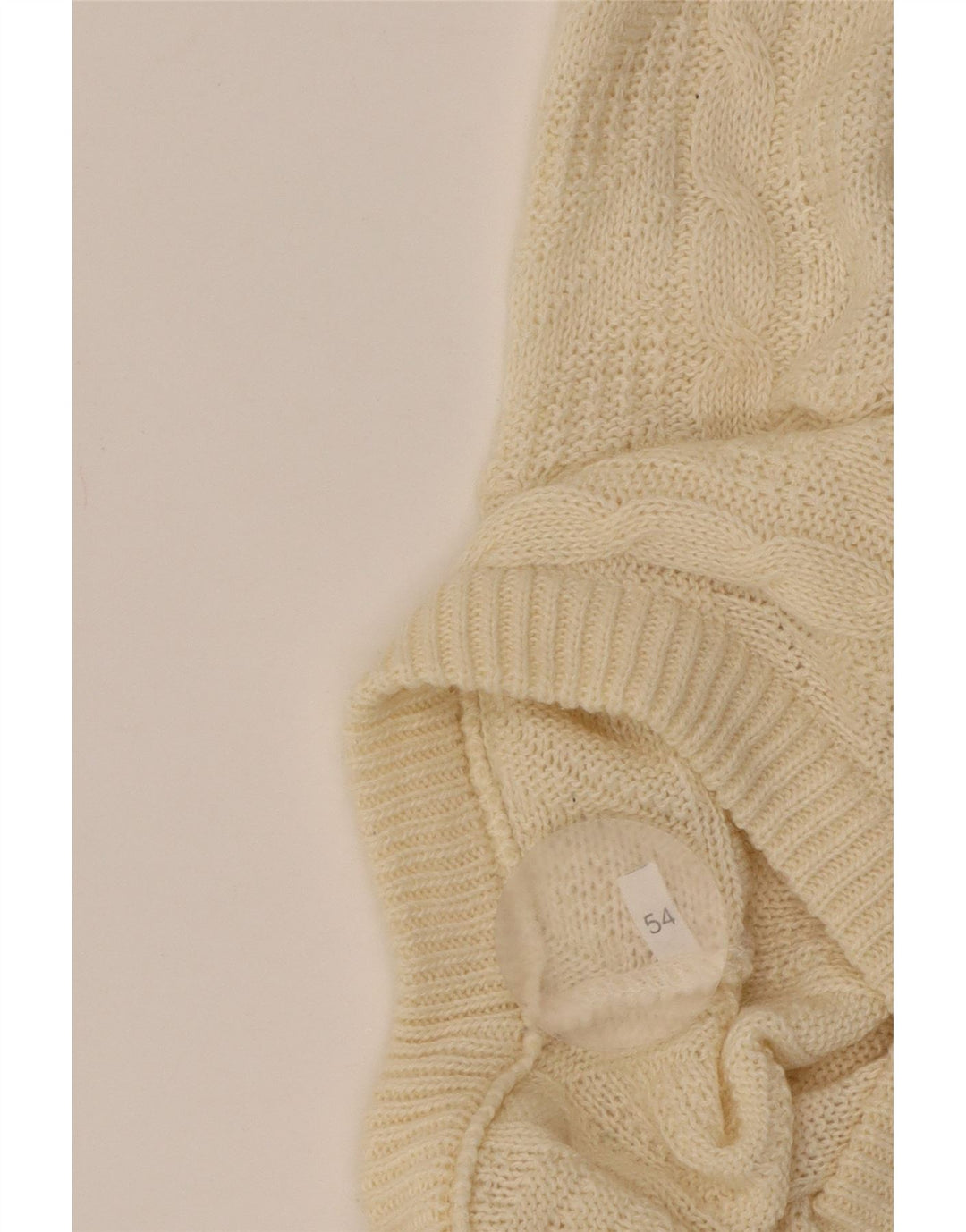 Męski sweter VINTAGE z dekoltem w kształcie litery V IT 54 XL, beżowy