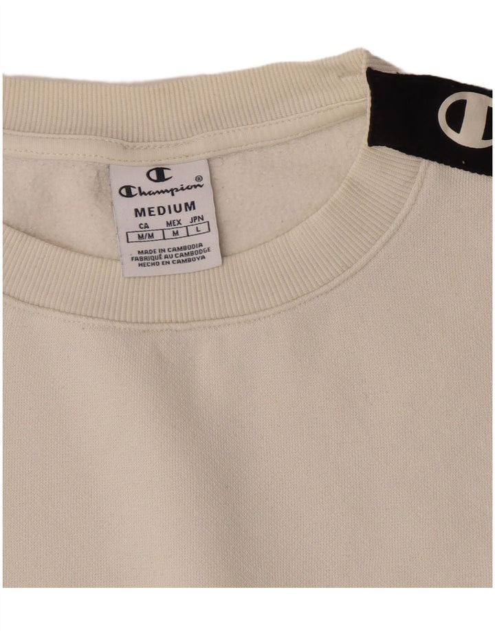 Damska bluza Champion Crop Graphic Jumper UK 14 Medium Off White