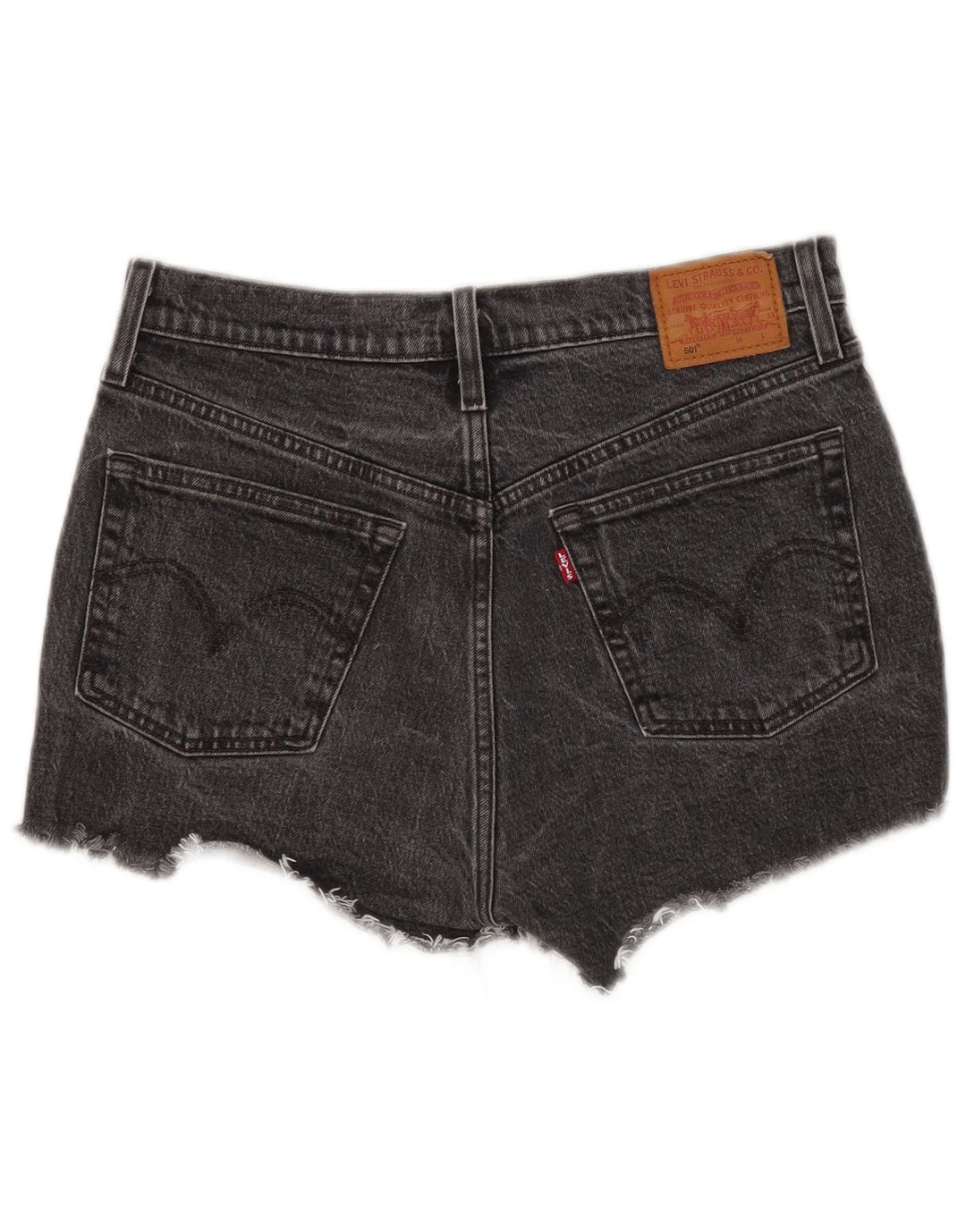 Damskie spodenki jeansowe Levi's 501 W28 Średnia czarna bawełna