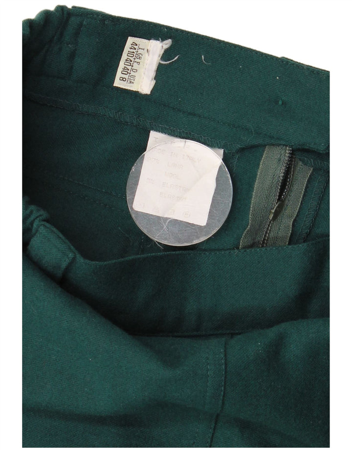 Damska spódnica cargo w stylu vintage IT 44 Medium W30 Zielona wełna