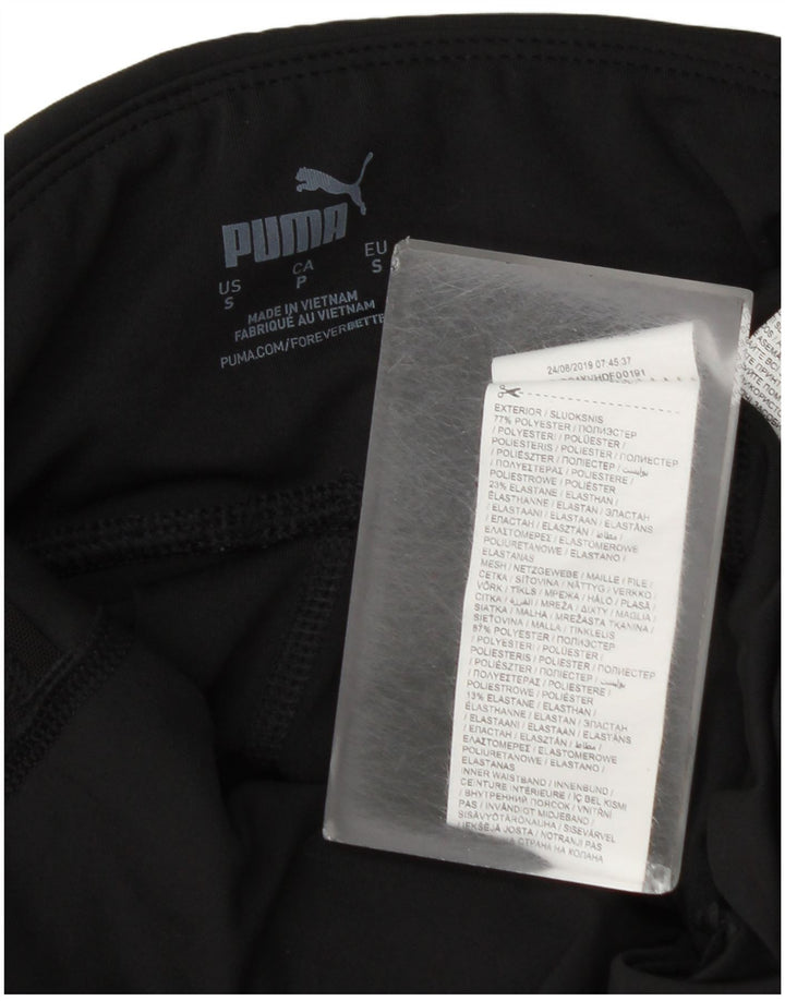 Damskie legginsy Puma z grafiką UK 10, małe, czarne, z blokami kolorów, z poliestru