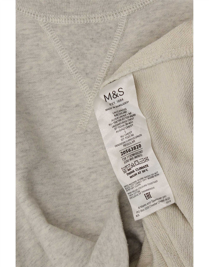 Męski sweter Marks & Spencer, średnioszary, bawełniany