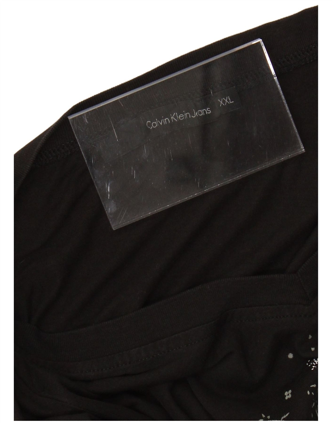 Damska koszulka graficzna CALVIN KLEIN JEANS Top UK 20 2XL czarna