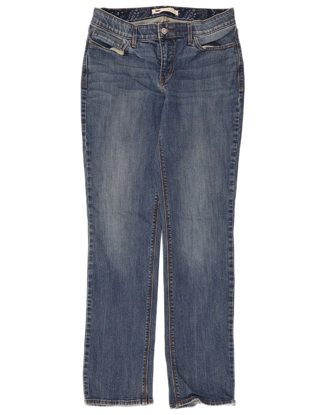 Damskie jeansy Levi's 525 Straight W30 L32 Niebieskie bawełniane