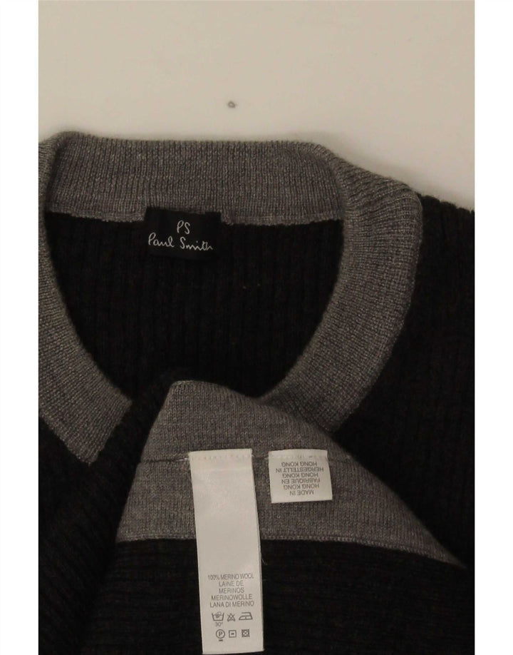 Damski sweter Paul Smith z okrągłym dekoltem, UK 12, średni szary, blok kolorów