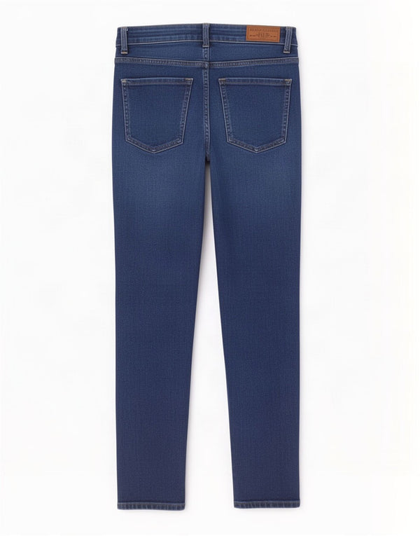 Marks & Spencer Womens Straight Jeans UK 10 Small W28 L28 Blue Cotton