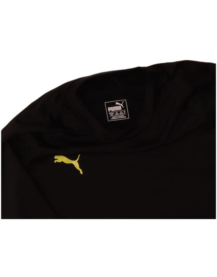 Męska koszulka PUMA z długim rękawem, średni czarny poliester