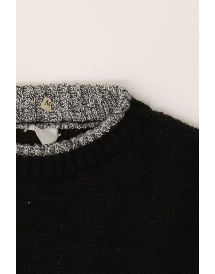 VINTAGE Mens Crew Neck Jumper Sweater Medium Grey Colourblock Retro Vintage Vintage and Second-Hand Vintage from Messina Hembry 