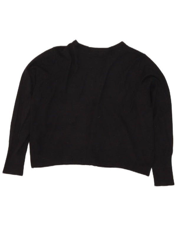 Marks & Spencer Krótki sweter damski UK 18 XL, czarna wiskoza